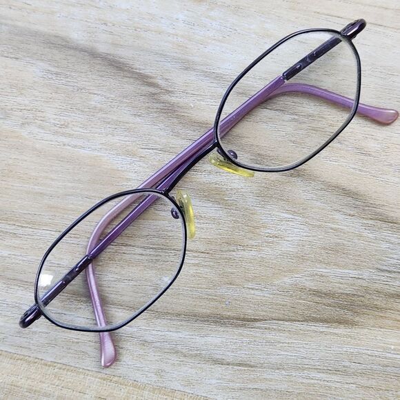 💜Vintage Guess Lightweight Wire Rimmed Eyeglasses & Hardshell Case - Picture 4 of 11